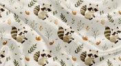 Couverture en minky - Petit raton mignon et escargot
