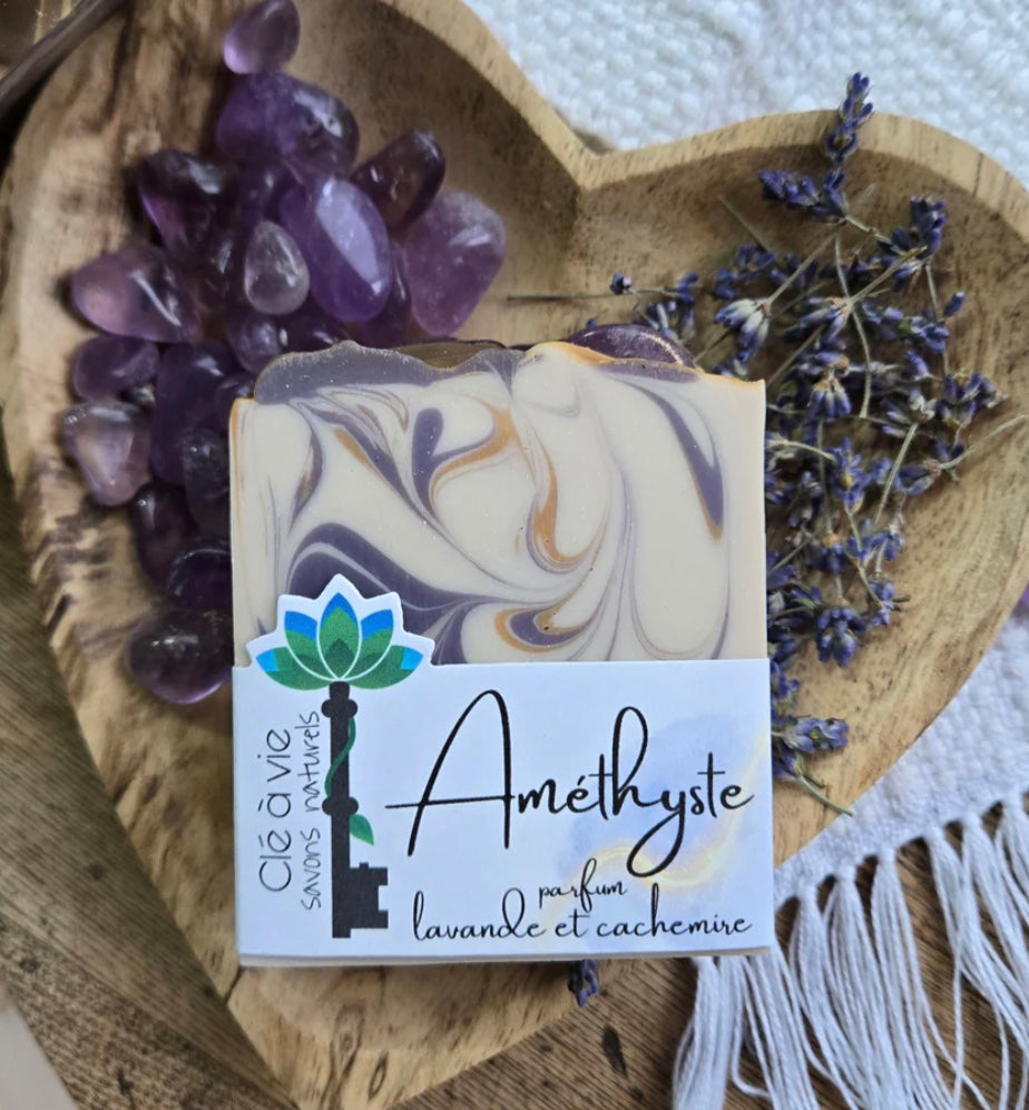 Savon - Améthyste parfum lavande et chachemire