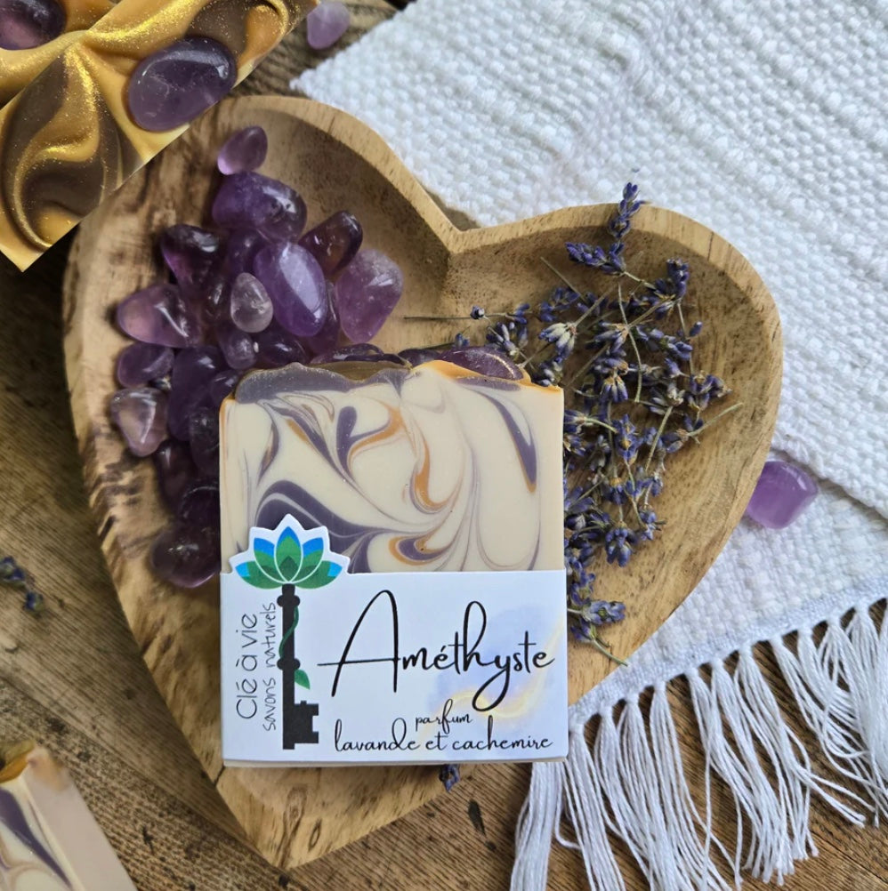 Savon - Améthyste parfum lavande et chachemire