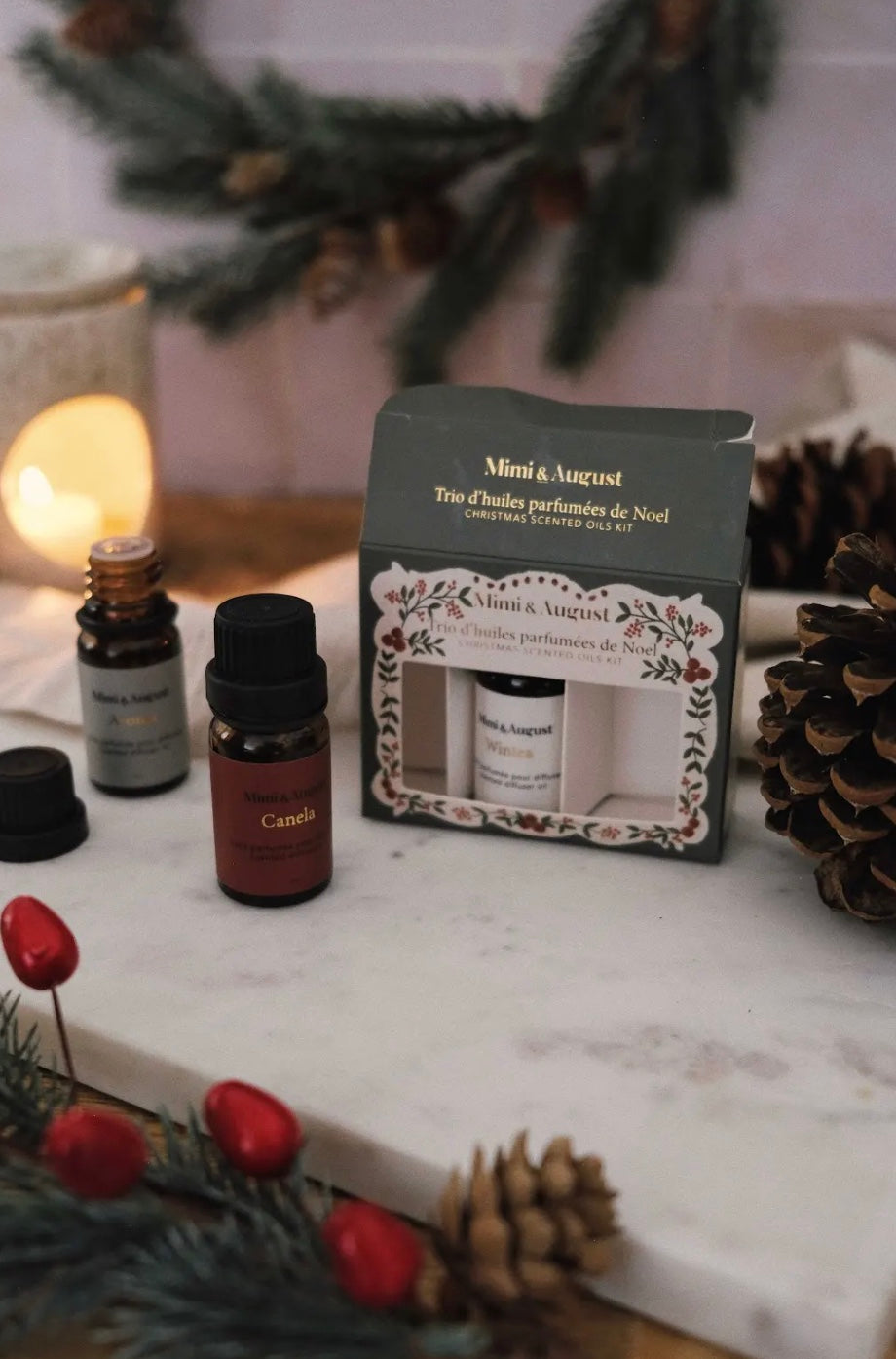 Coffret d’huiles à diffuser - Trio de Noël