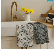 Linges à vaisselle Fleurs de velours (lot de 2)