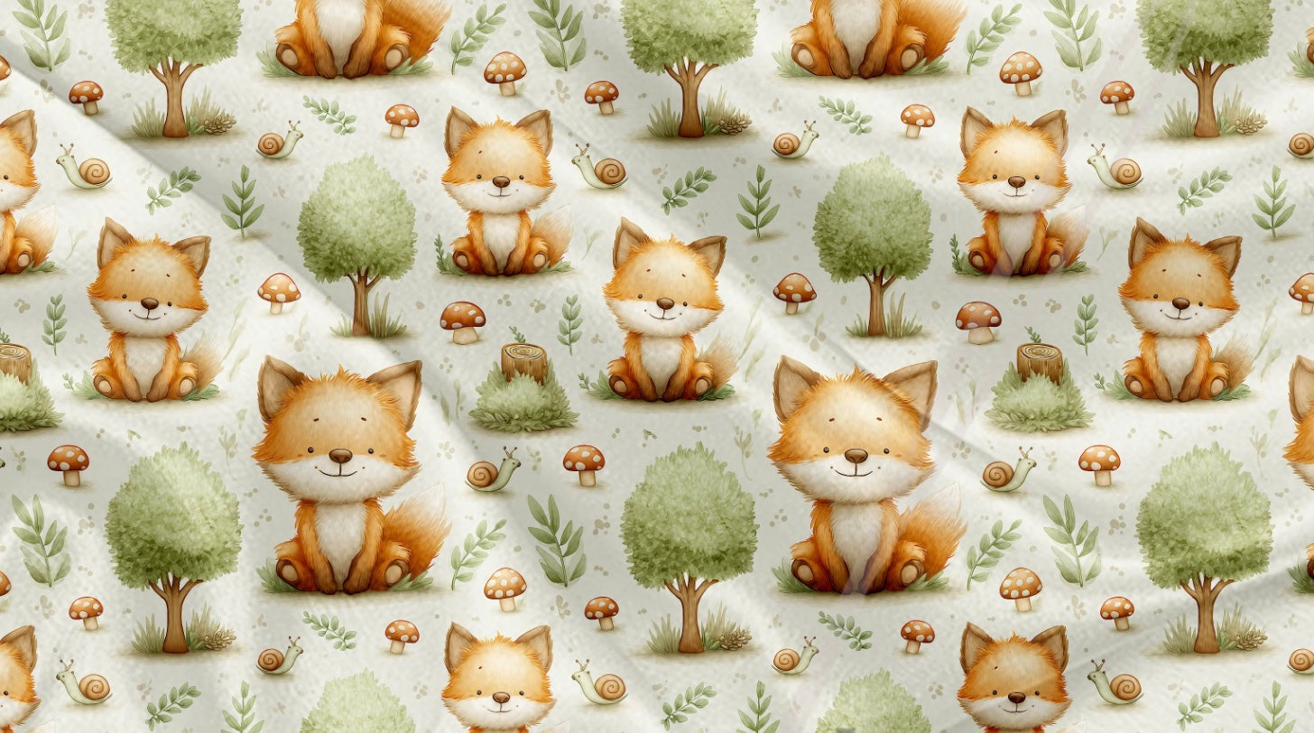 Couverture en minky - Clarière de petits renards