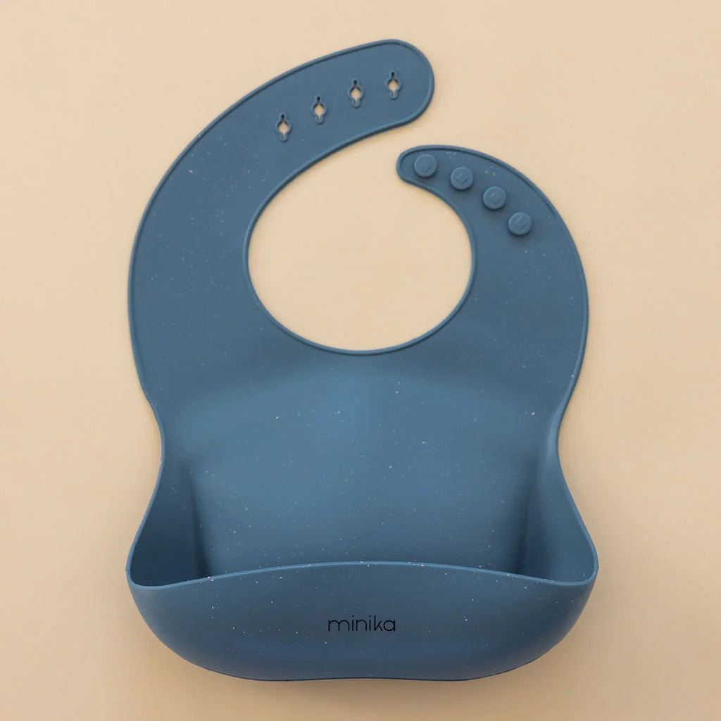 Bavette de silicone - Indigo