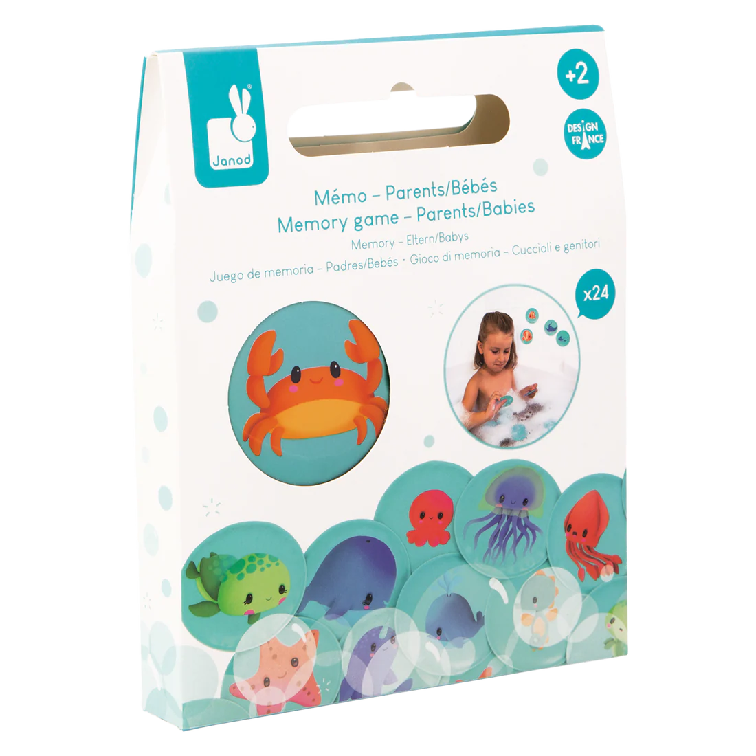 Jeu de bain - Mémo mes bébés animaux