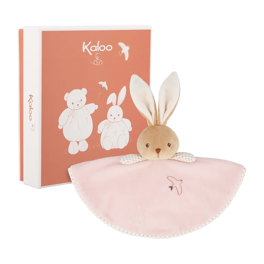Doudou lapin intemporel - Rose