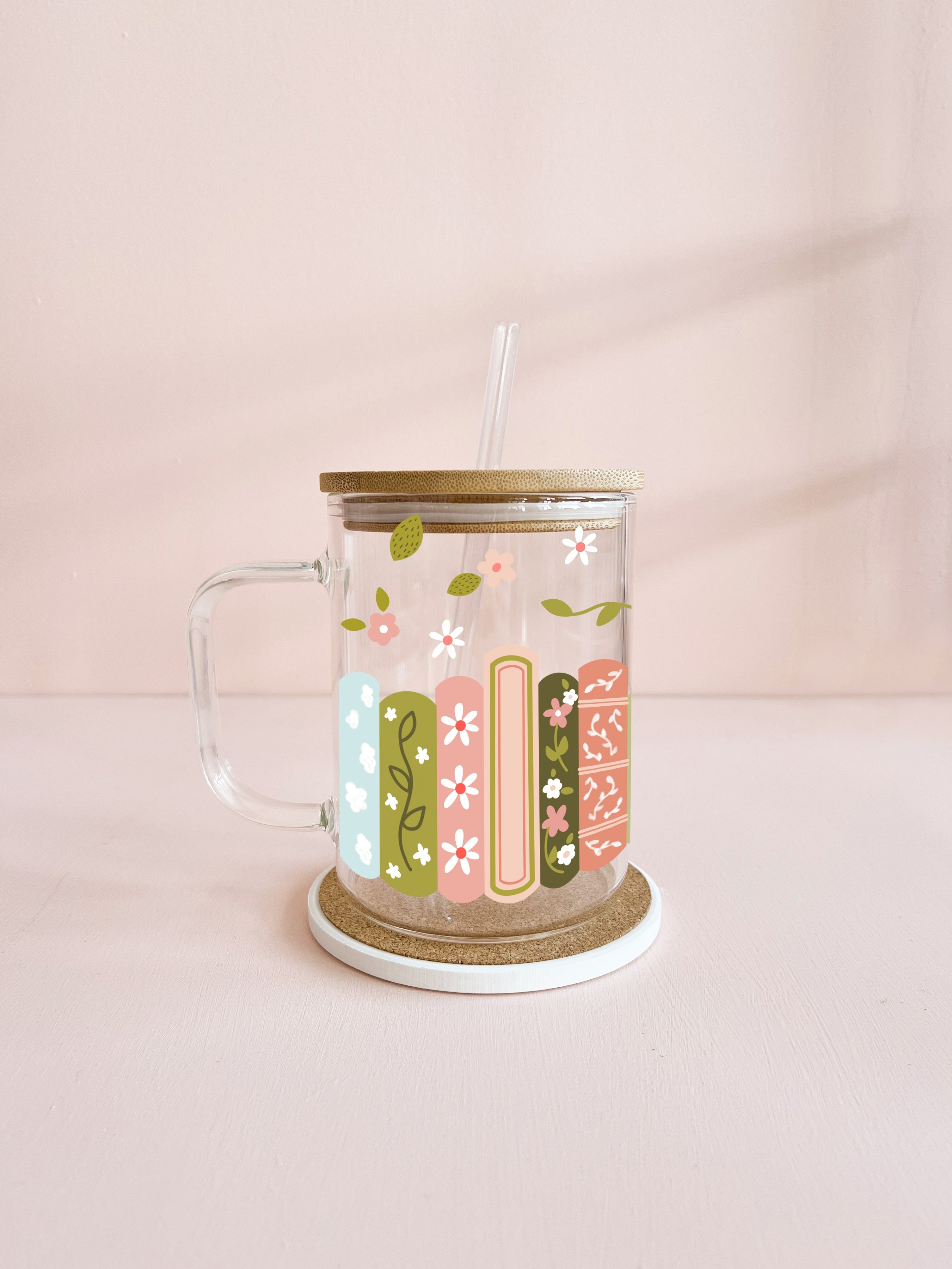 Tasse boho - Bibliothèque printanière