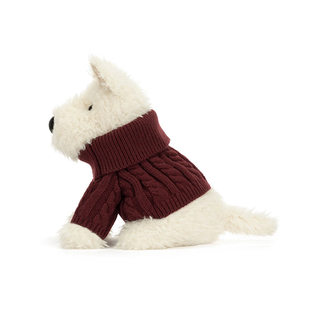 Peluche - Munro Scottie Dog 'Winter Jumper' DIspo mi octobre Réservation possible