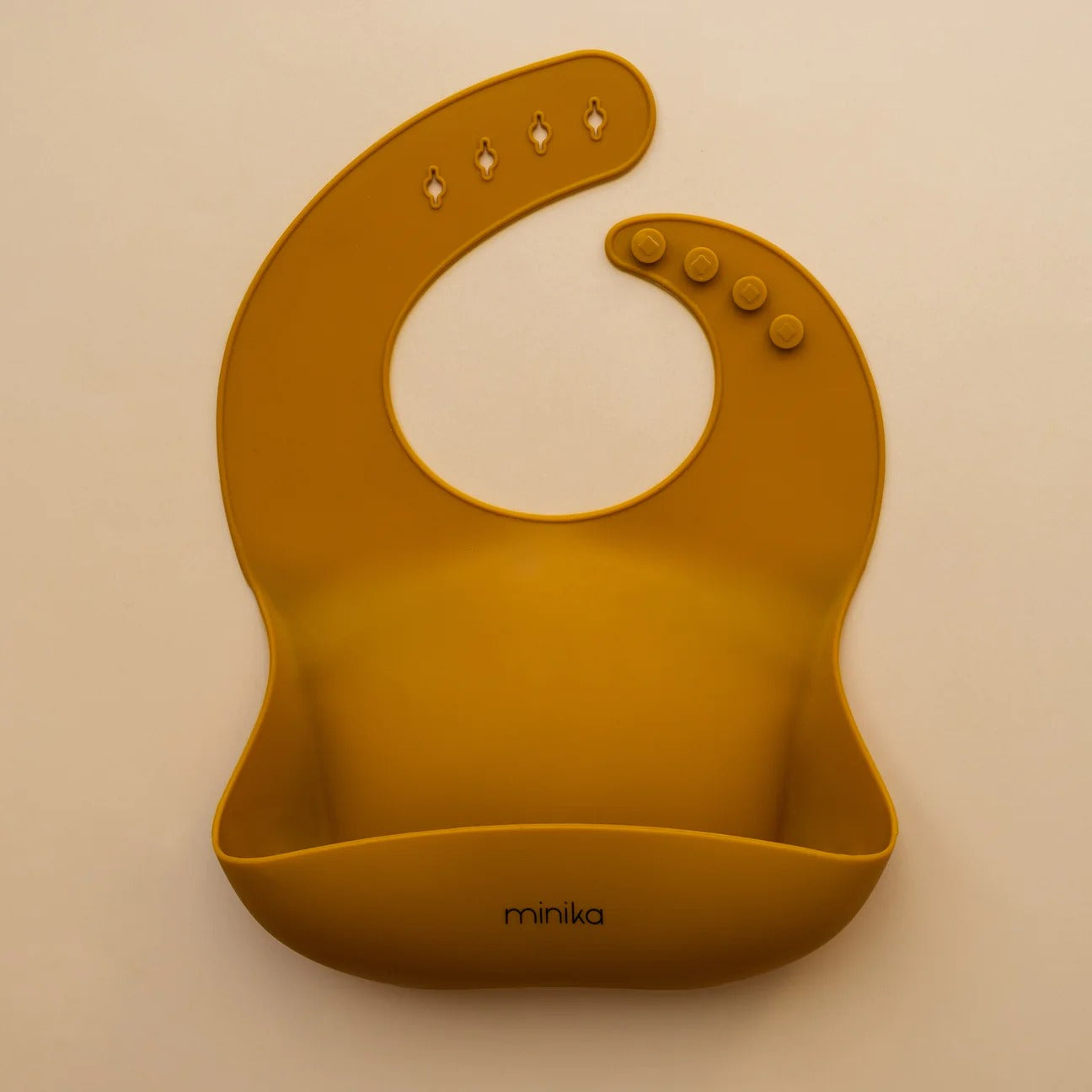 Bavette de silicone - Ocre