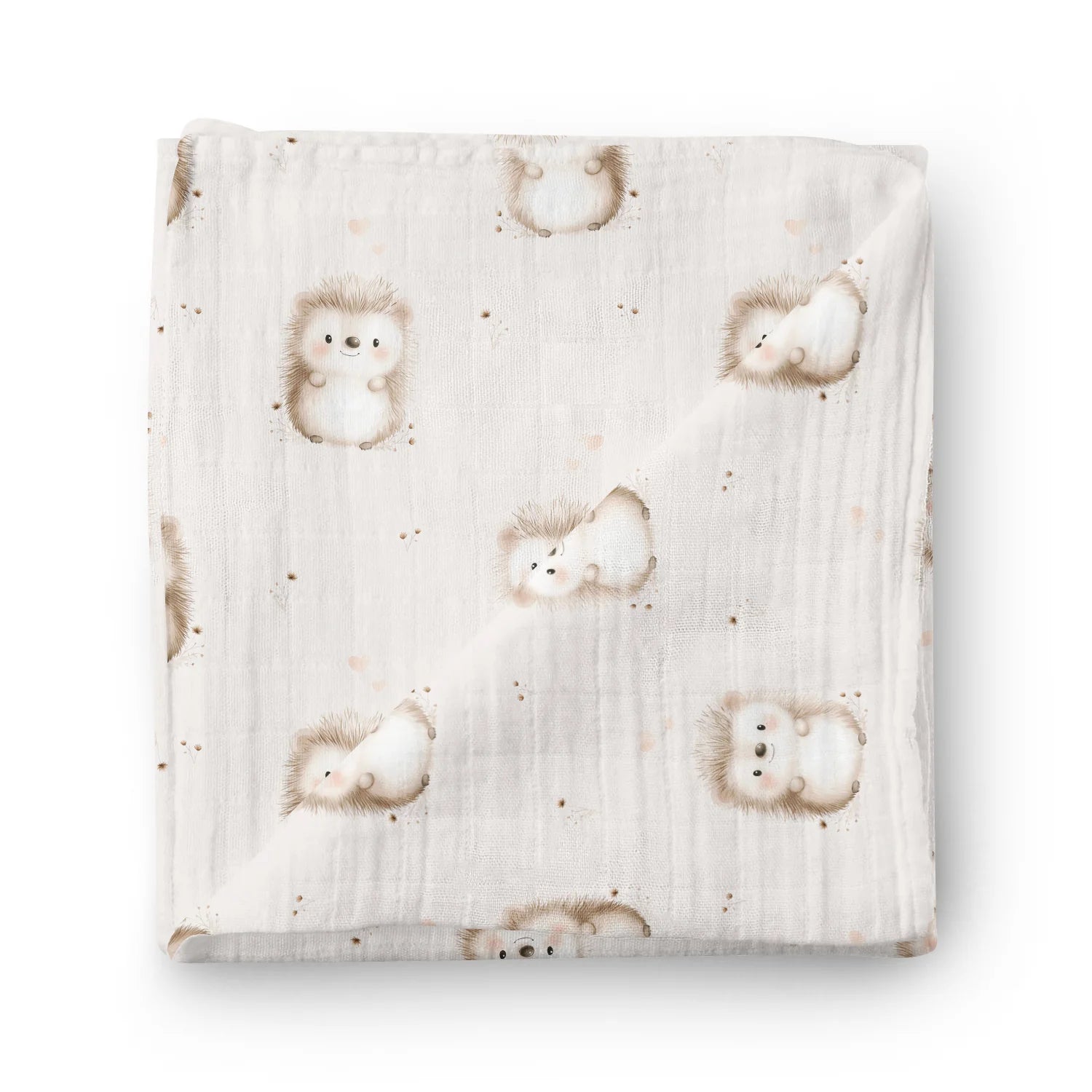 Couverture mousseline de bambou - Pik-pik et fleurs