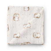 Couverture mousseline de bambou - Pik-pik et fleurs