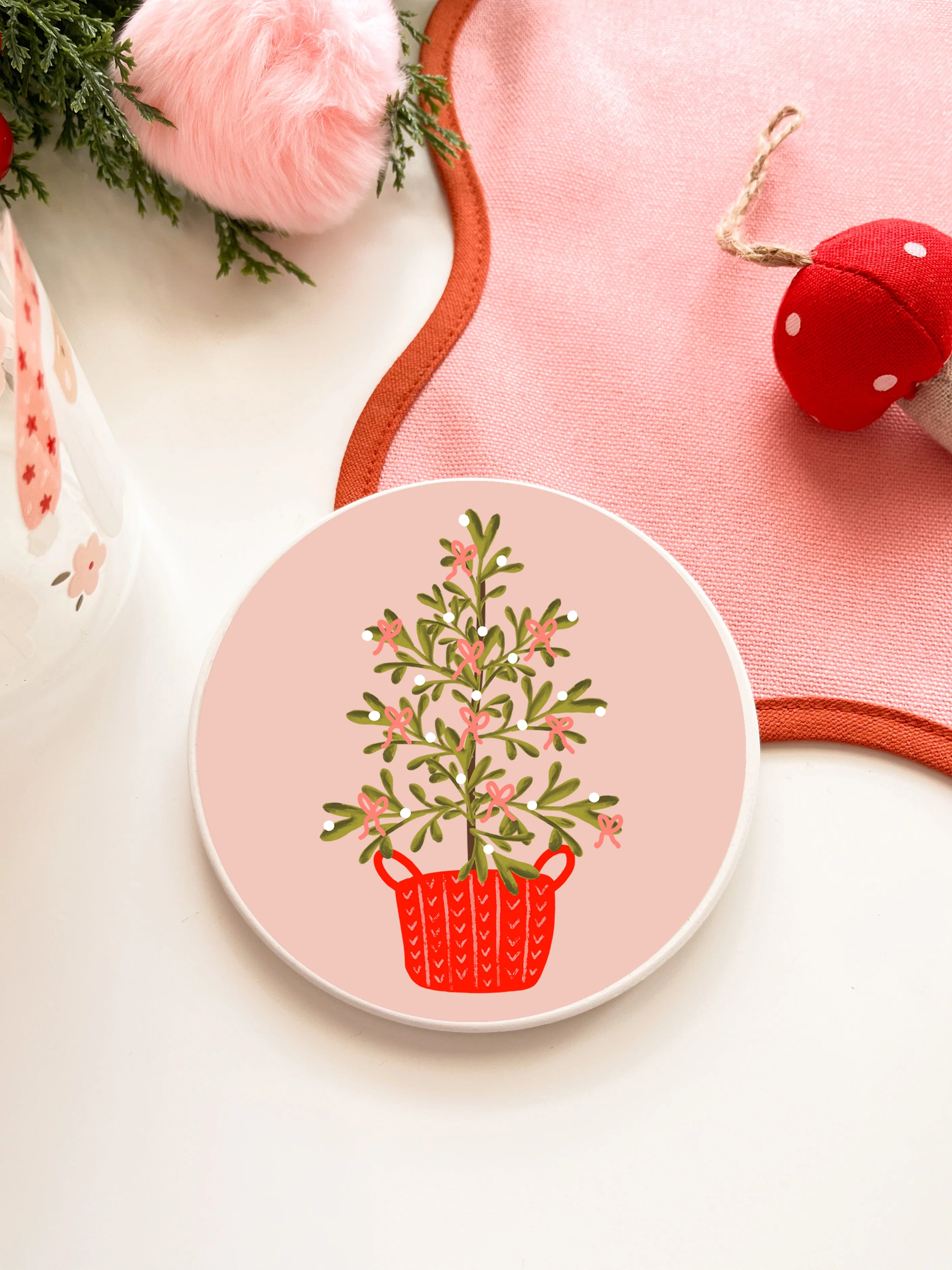 Sous-verre en céramique - Sapin