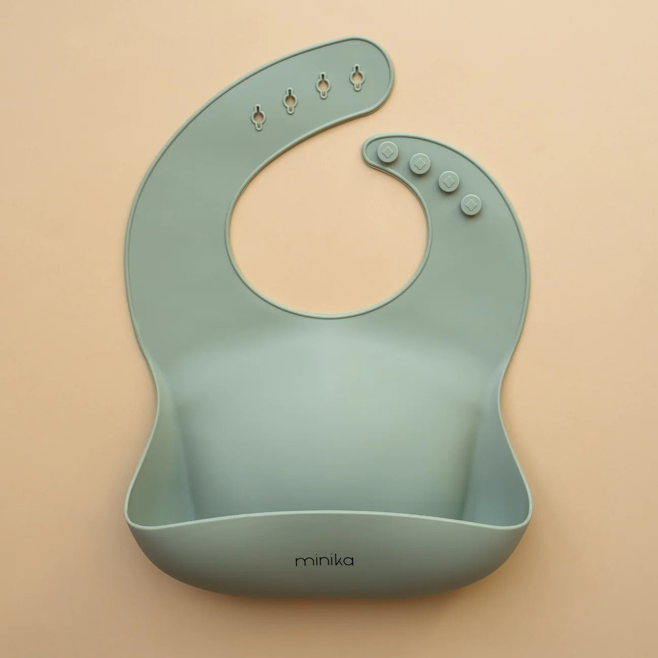 Bavette de silicone - Sauge