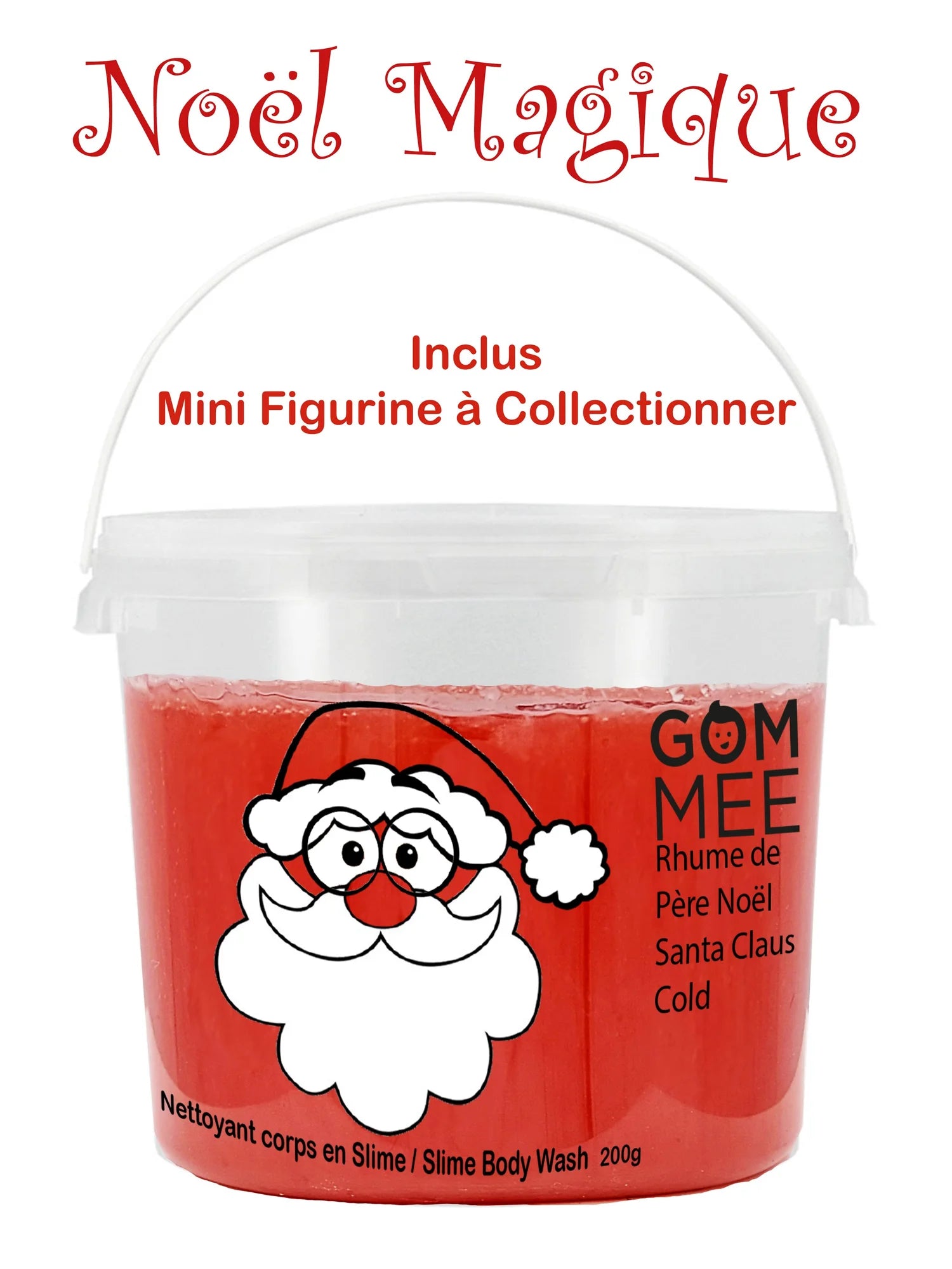 NOUVEAU Slime Moussante Rhume de Père Noël 200g *MINI SURPRISE GLOW IN THE DARK 200g | GOMMEE
