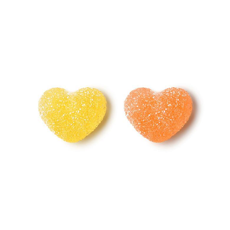 Bonbons - Cœurs à la pêche acidulés végétaliens