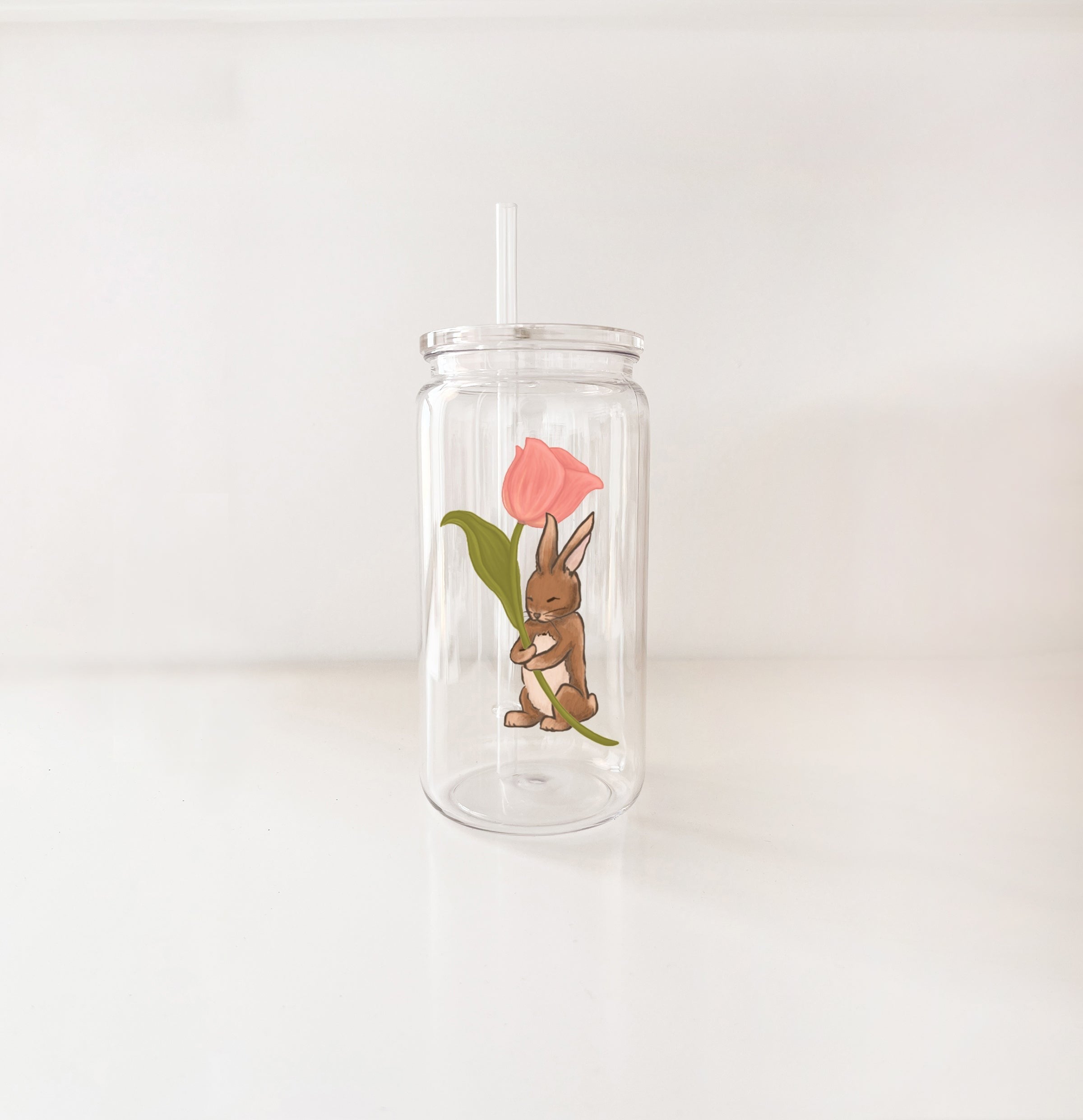 Verre en plastique - Lapin