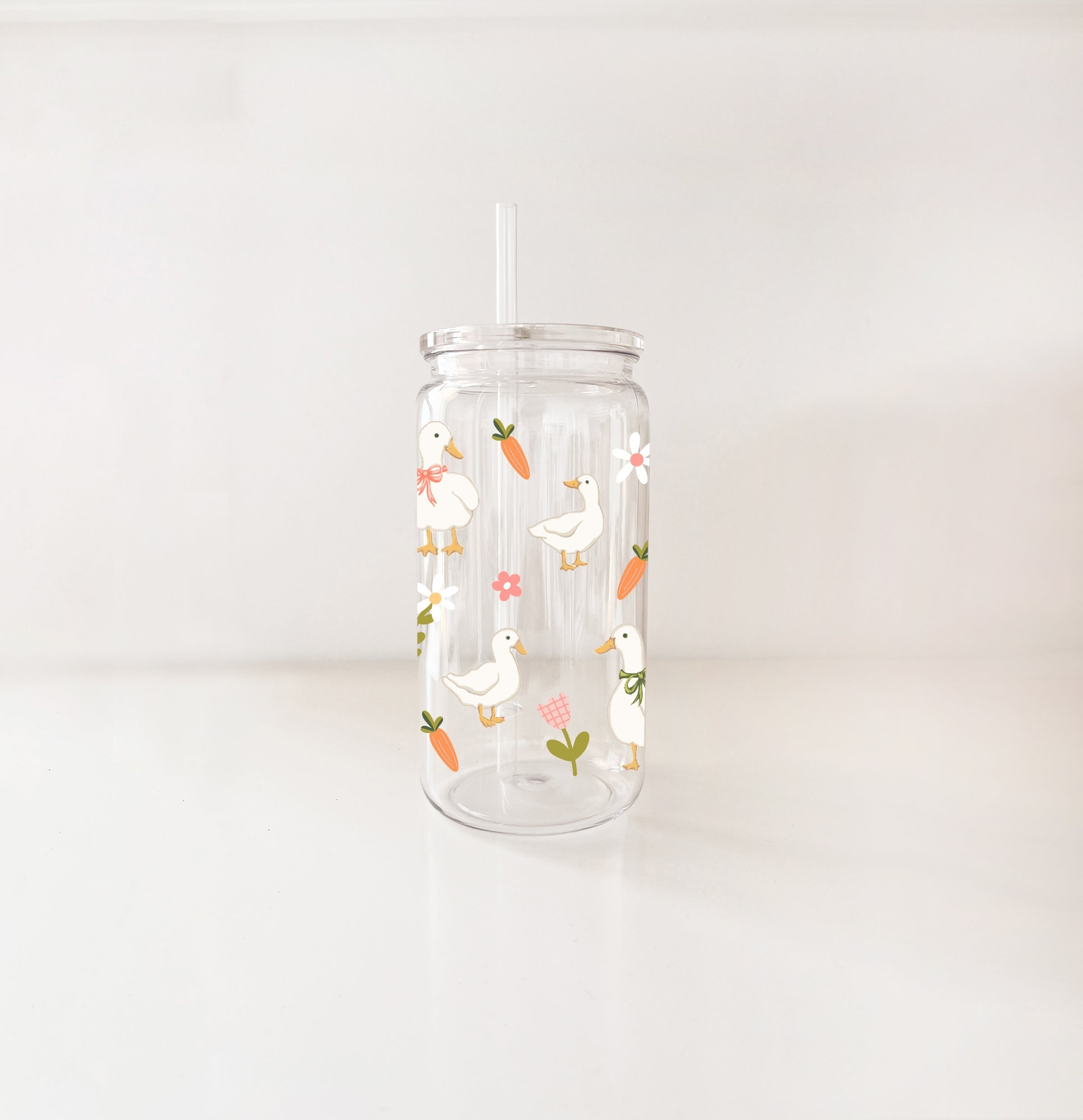 Verre en plastique - Oies blanches