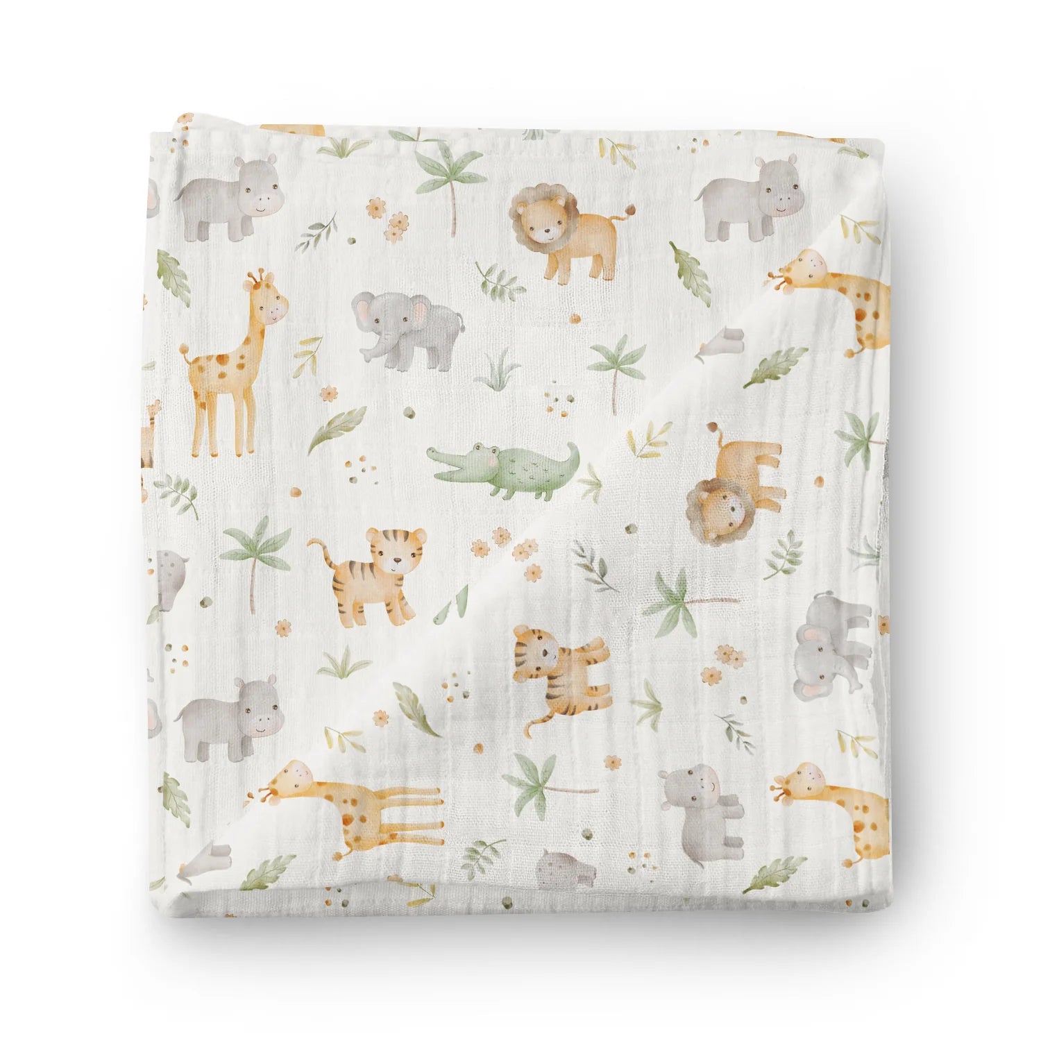 Couverture mousseline de bambou- Visite au zoo