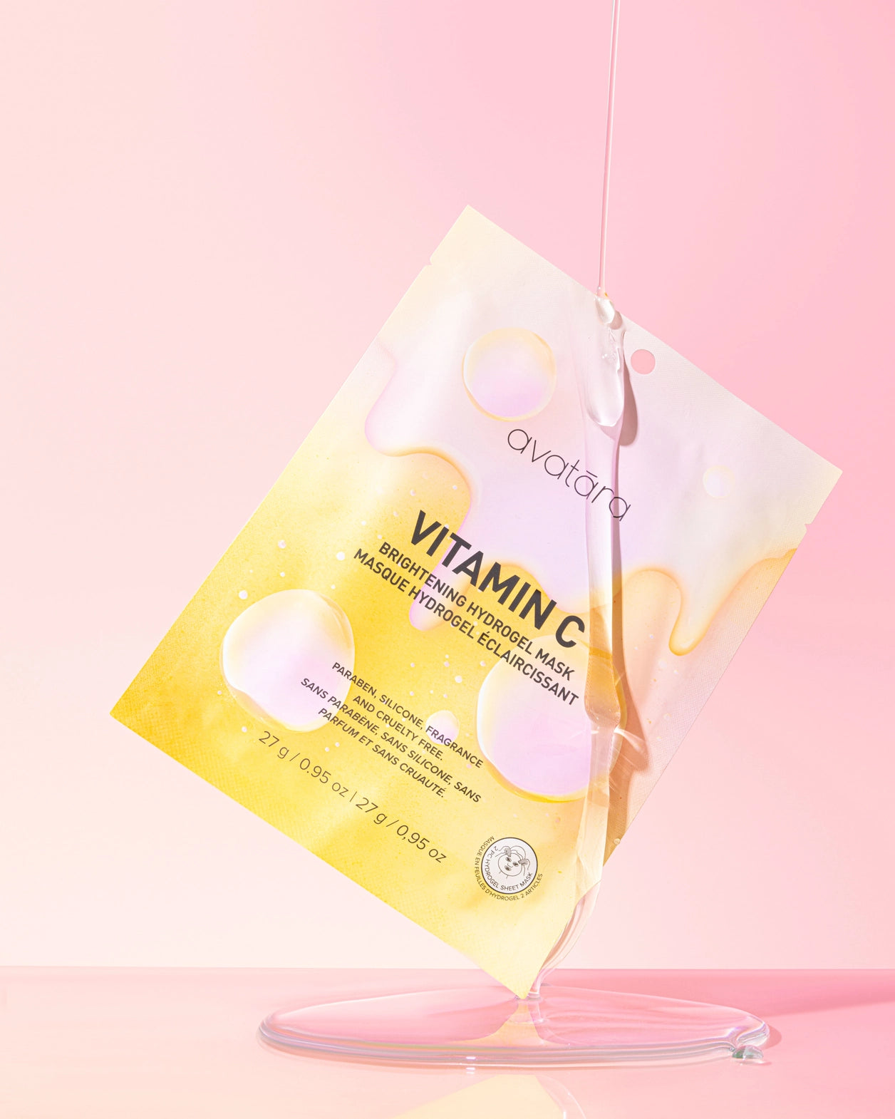 Masque hydrogel éclaircissant à la vitamine C