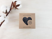 Coussin réconfort Cœur pour bébé P’tits cœurs noirs