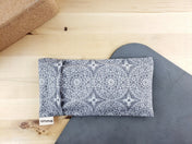 Repose-yeux avec housse lavable en coton - Mandala gris