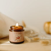 Mini bougie - Autumn feelings | Champ de citrouilles aux bleuets