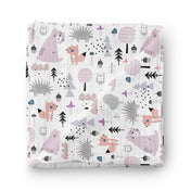 Mousseline de bambou - Forêt confetti violet