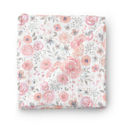 Couverture mousseline de bambou - Fleurs pastel