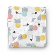 Mousseline de bambou - Chatons pompons