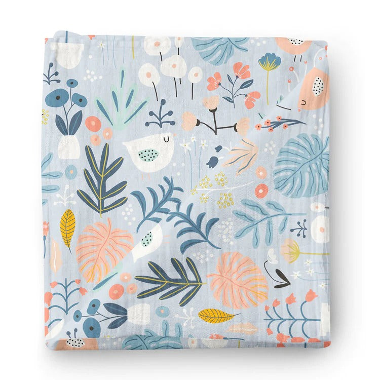 Mousseline de bambou - Jardin fleuri
