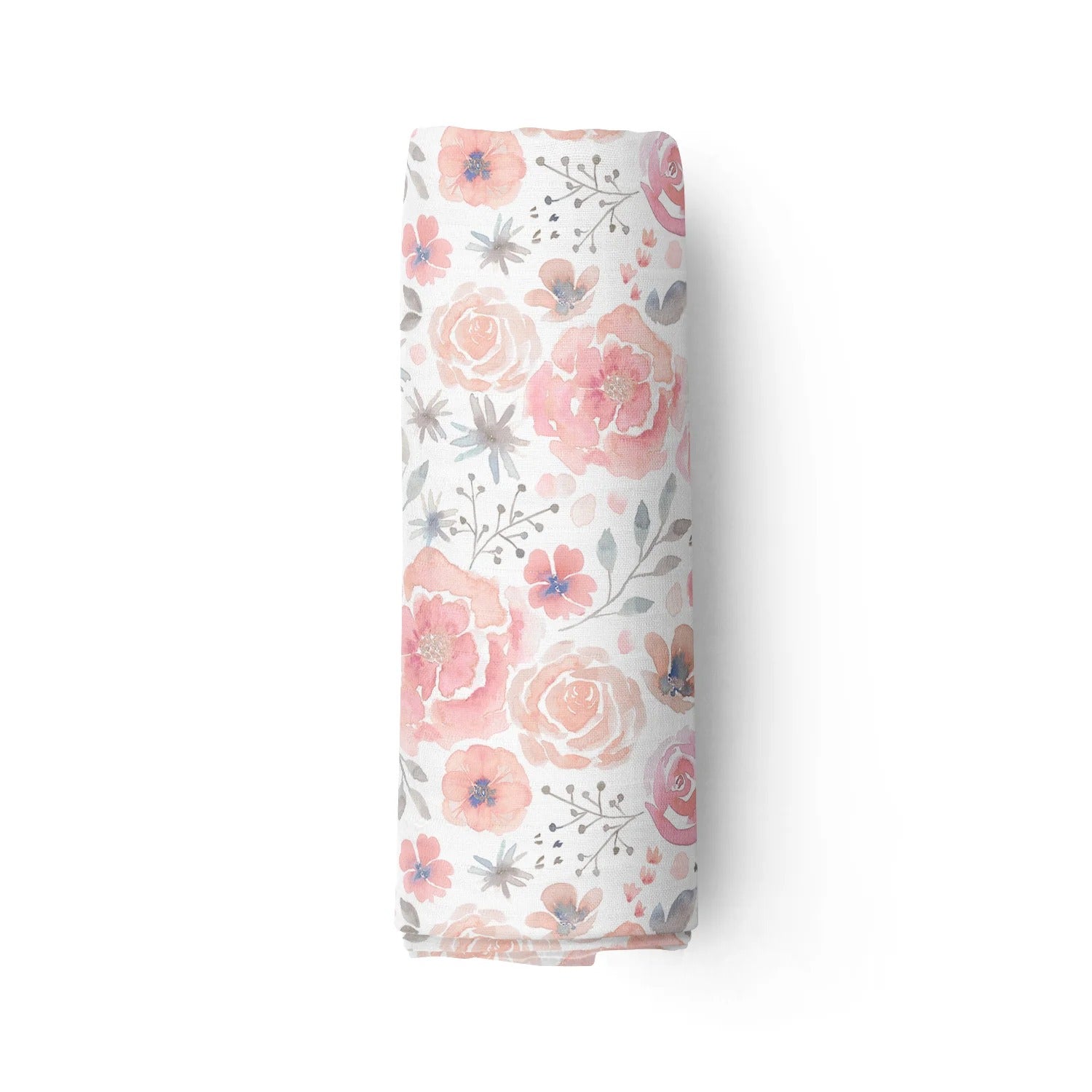 Couverture mousseline de bambou - Fleurs pastel