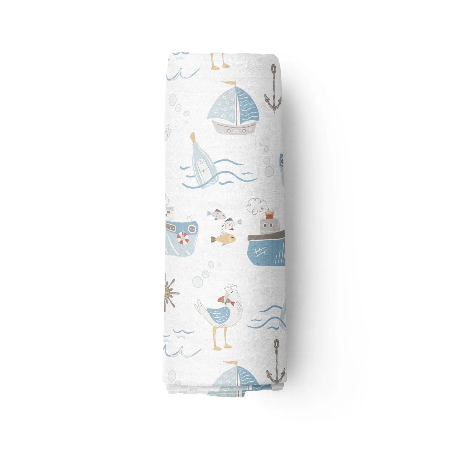 Mousseline de bambou - Bouteille à la mer