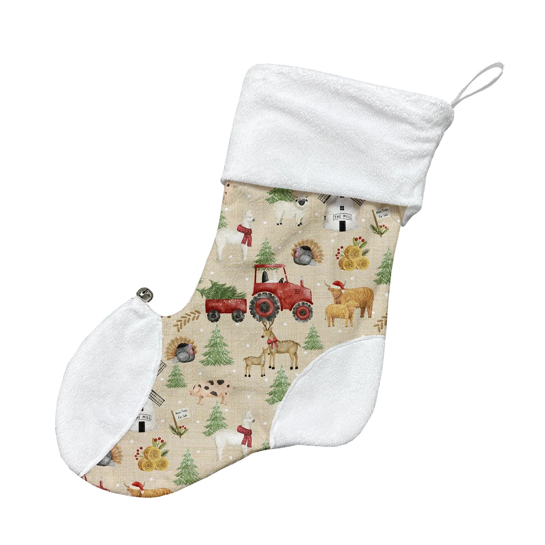 Bas de noël personnalisables - Tracteur