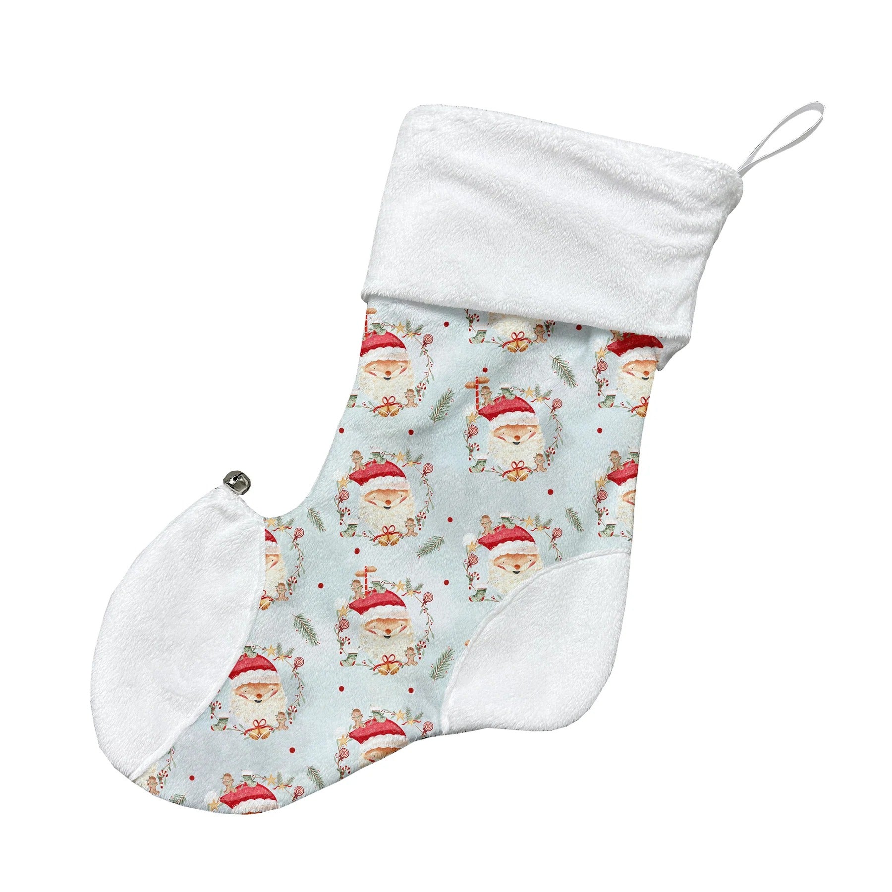 Bas de noël personnalisables - Père Noël bleu