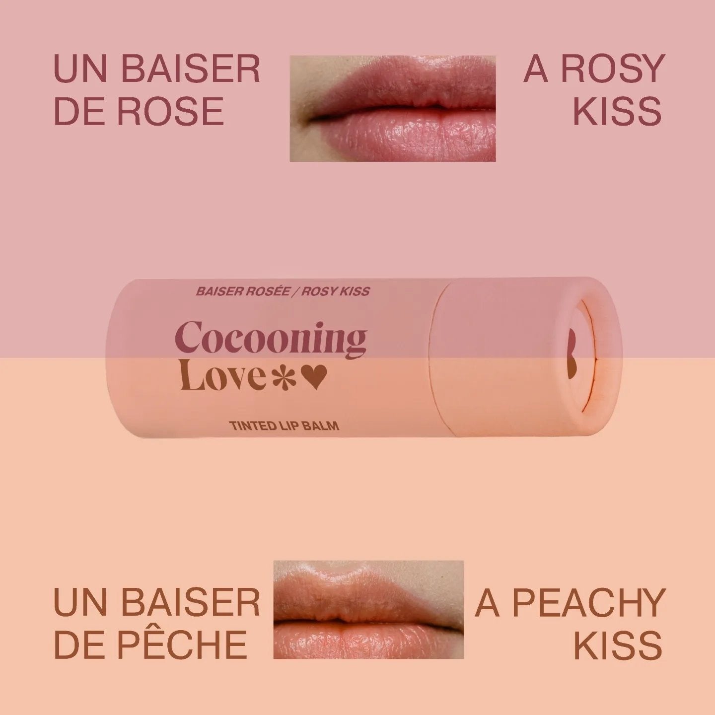Baume à lèvres teinté -  Un baiser de rose