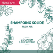 Shampoing solide - Plein air géranium & Eucalyptus