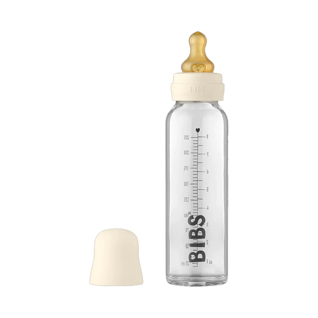 Biberon en verre pour bébé Latex 225 ml - Ivoire
