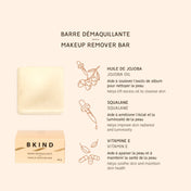 Barre démaquillante avec squalane et vitamine E
