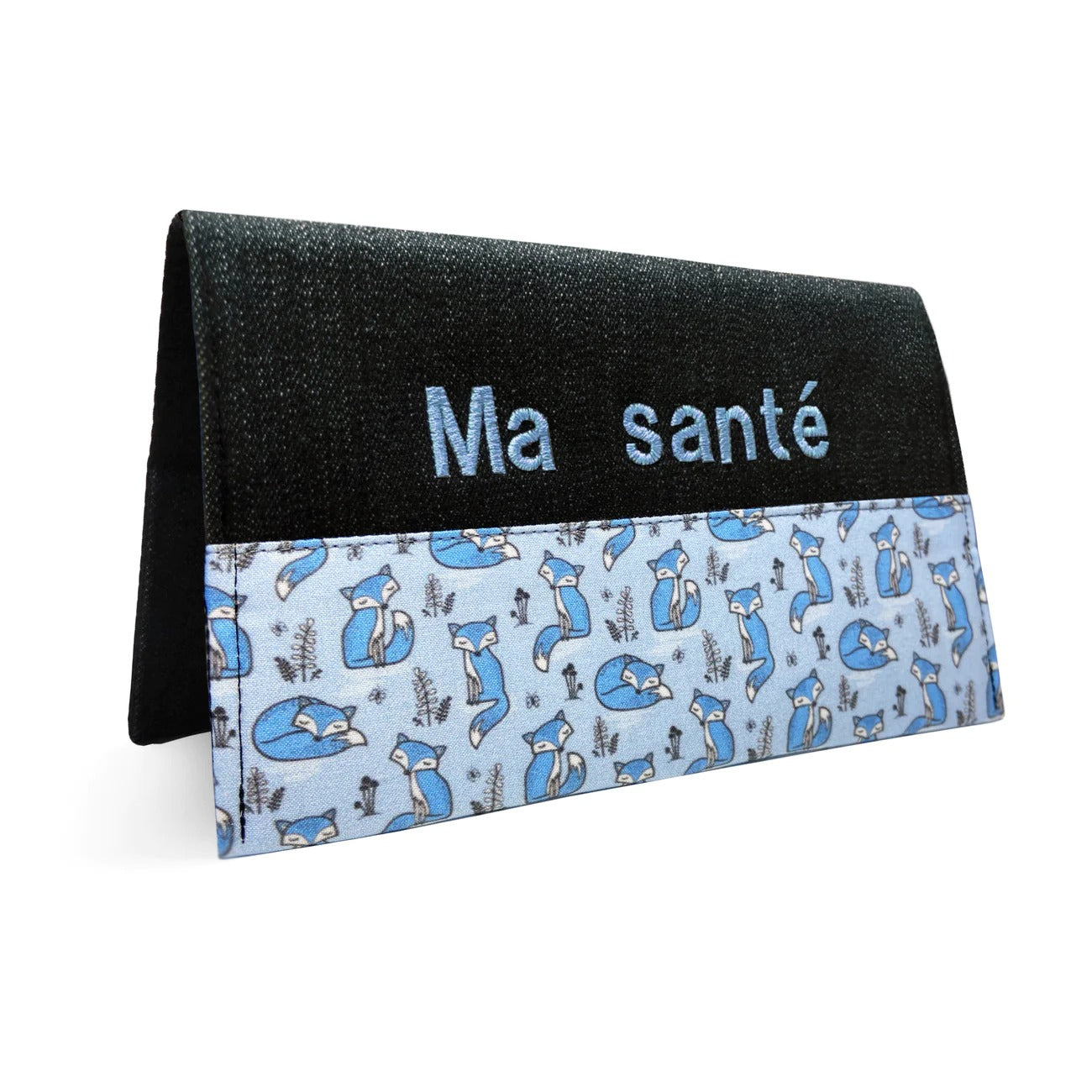 Protège carnet santé personnalisable - Renard bleu
