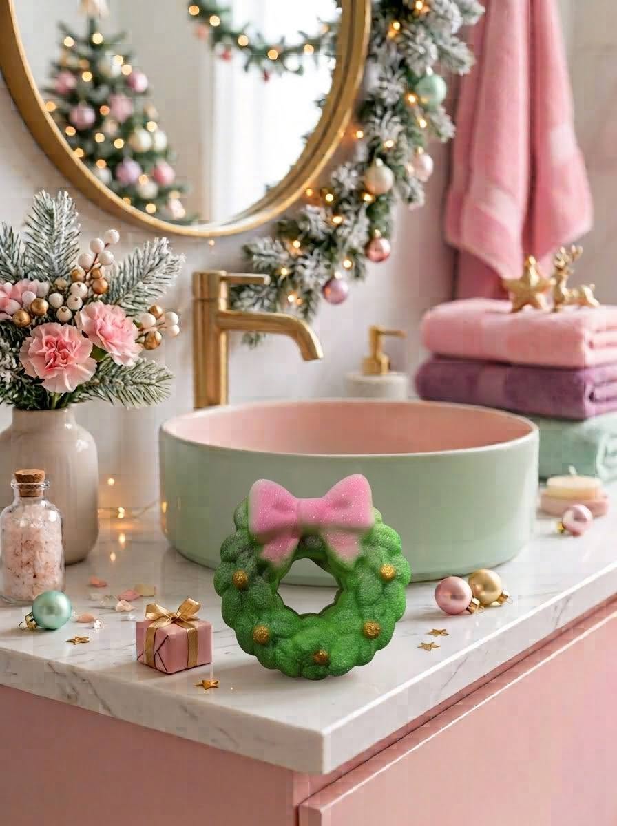 Bombe de bain - Couronne de Noël