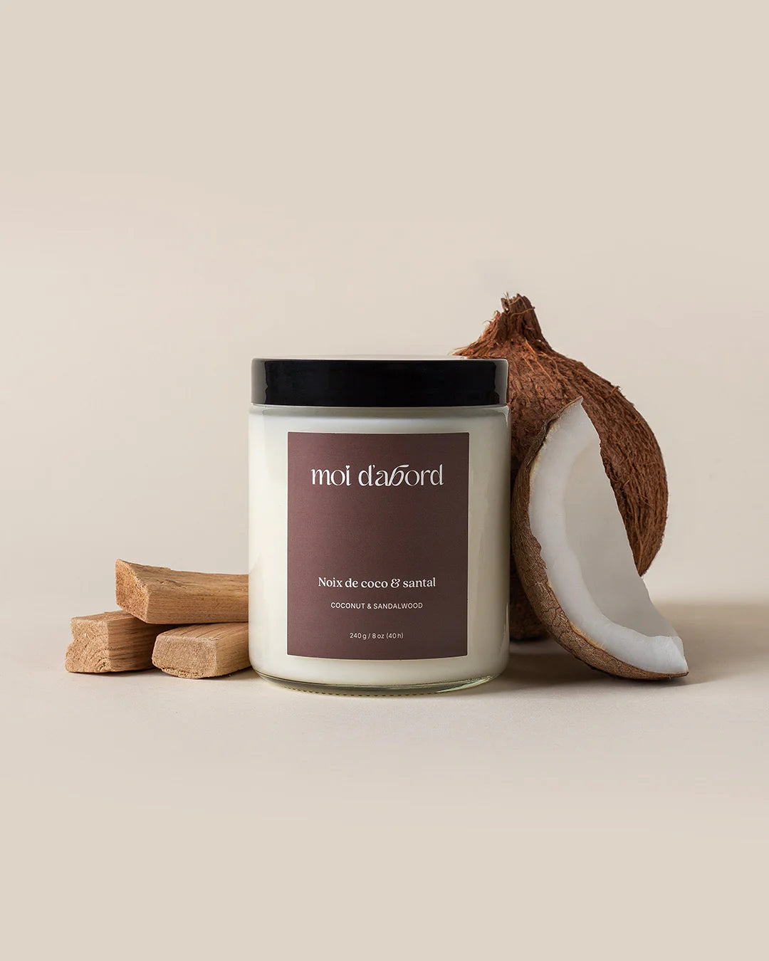 Bougie de soja - Noix de coco & santal