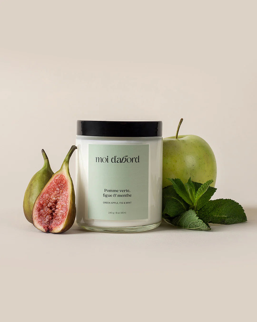 Bougie de soja - Pomme verte, figue & menthe