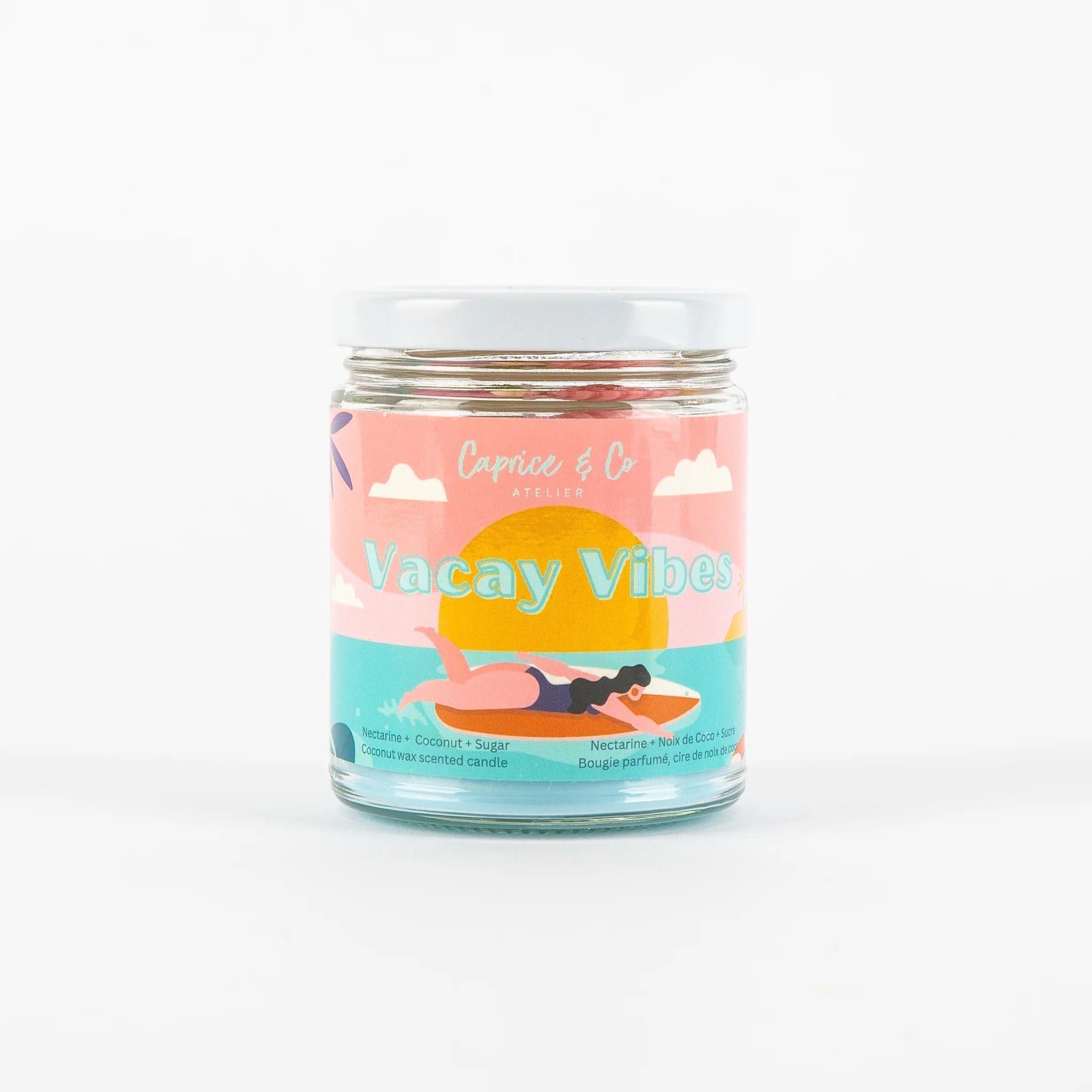 Bougie Vacay Vibe - Nectarine + noix de coco + sucre