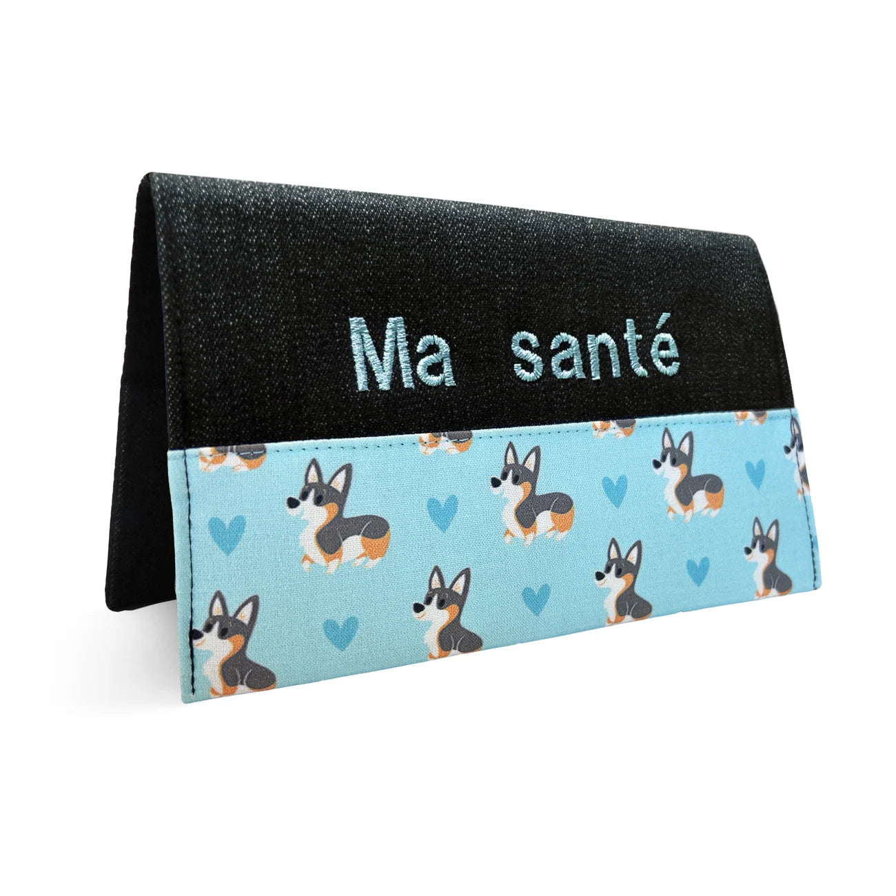 Protège-carnet de santé Corgi personnalisable