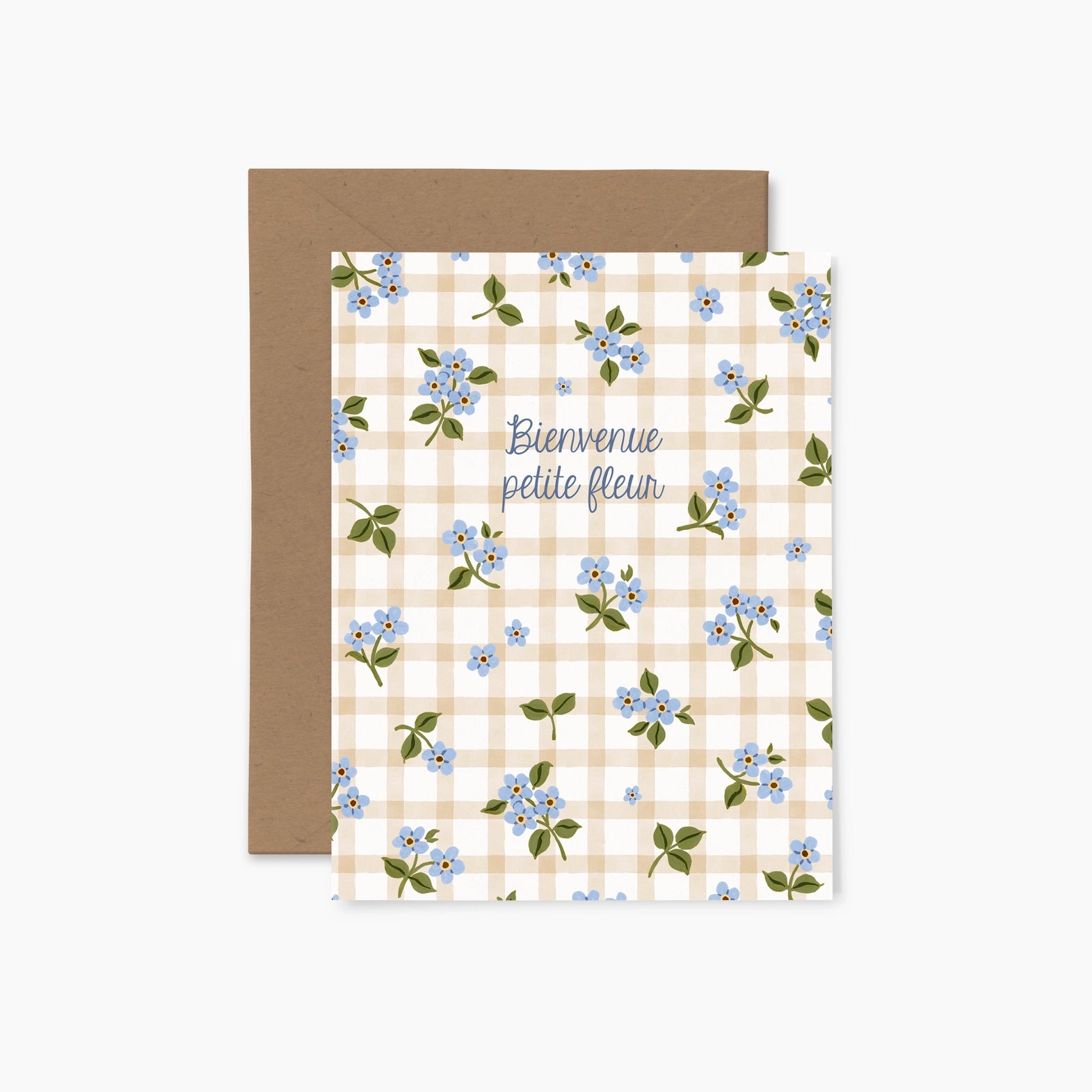 Carte de voeux - Bienvenue petite fleur