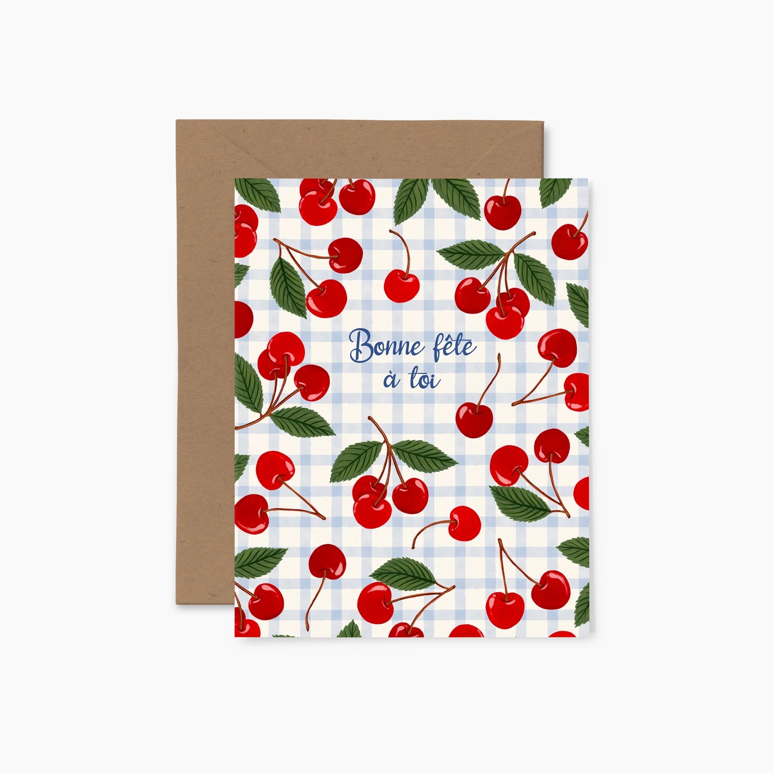 Carte de voeux - Cerises "Bonne fête à toi"