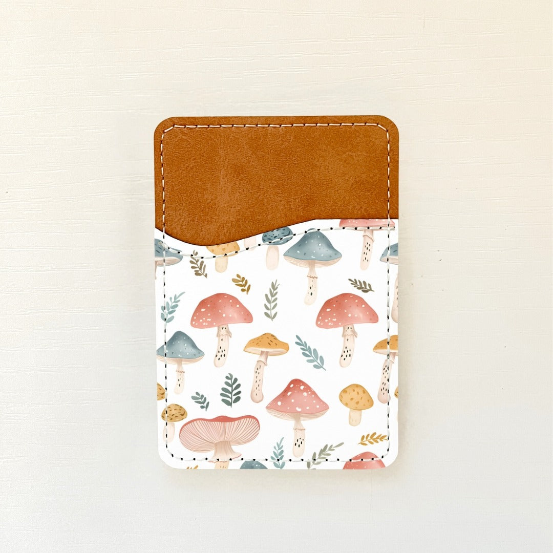 Porte-cartes en cuir à motif