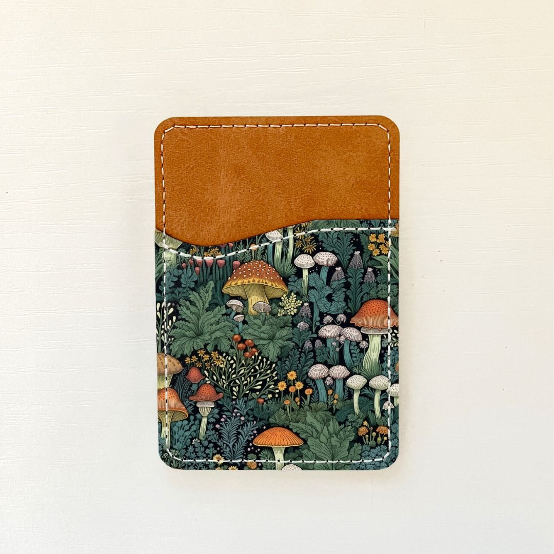 Porte-cartes en cuir à motif