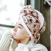 Serviette pour cheveux - Romance rose