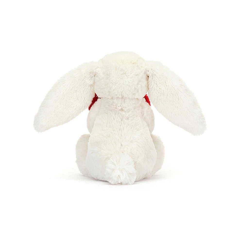 Peluche - Lapin blanc avec petit coeur rouge