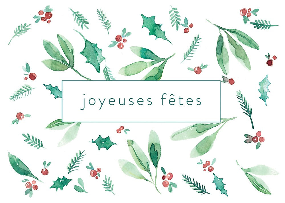 Carte de souhaits - Joyeuses fêtes